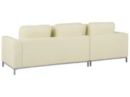 Corner Sofa 4 Seater OSLO with Ottoman Leather Light Beige Right Hand_769132