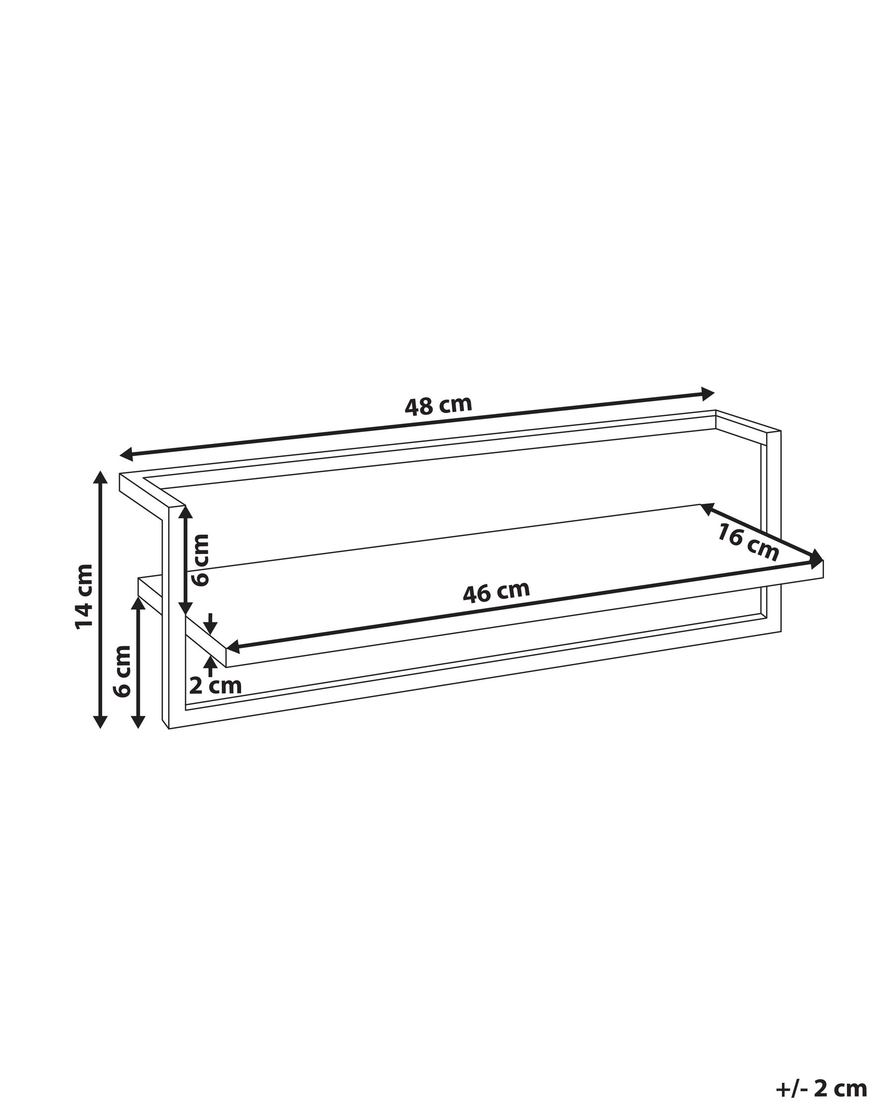 Towel Rack BETANIA with Shelf Metal Black_1051030