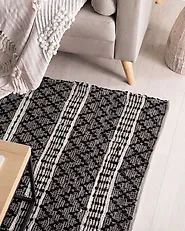 Rug FEHIMLI Black 140 x 200 cm Leather_1179437