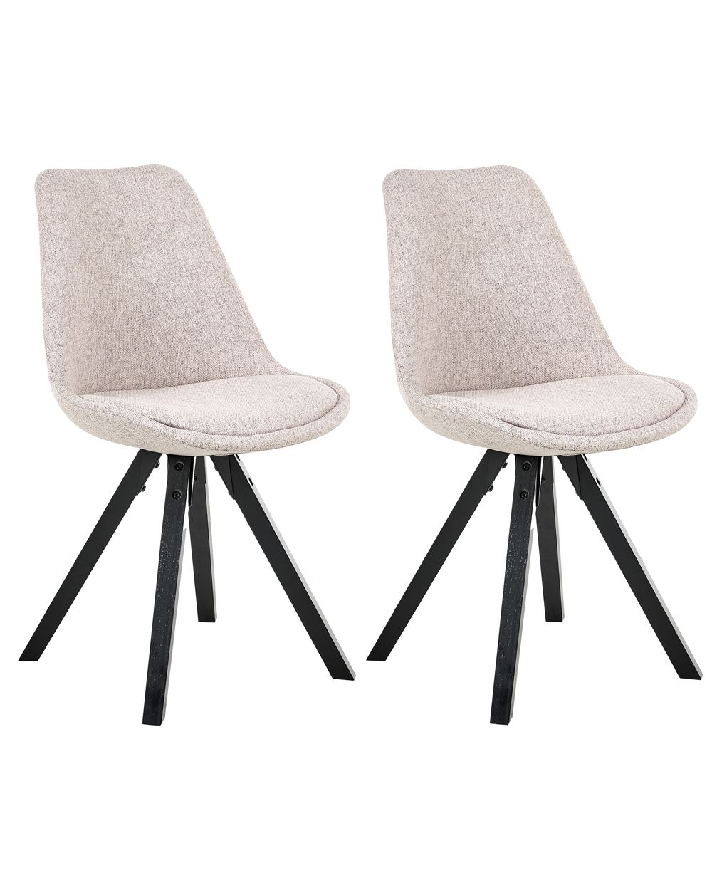 Sett med 2 spisestoler HEDLEY Beige