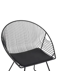 Set of 2 Dining Chairs AURORA Metal Black_792311