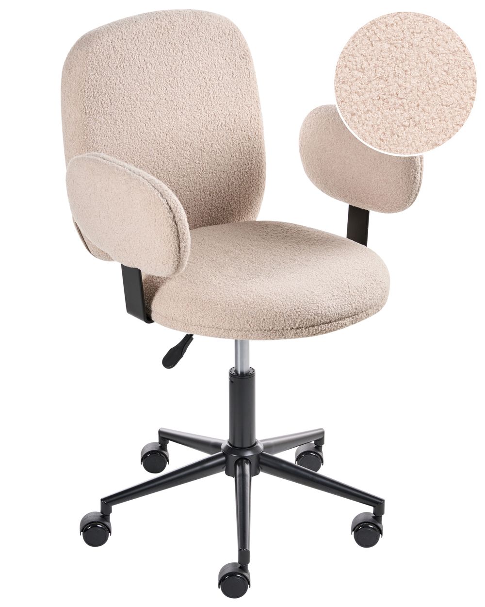 Desk Chair MORAGA Boucle Beige