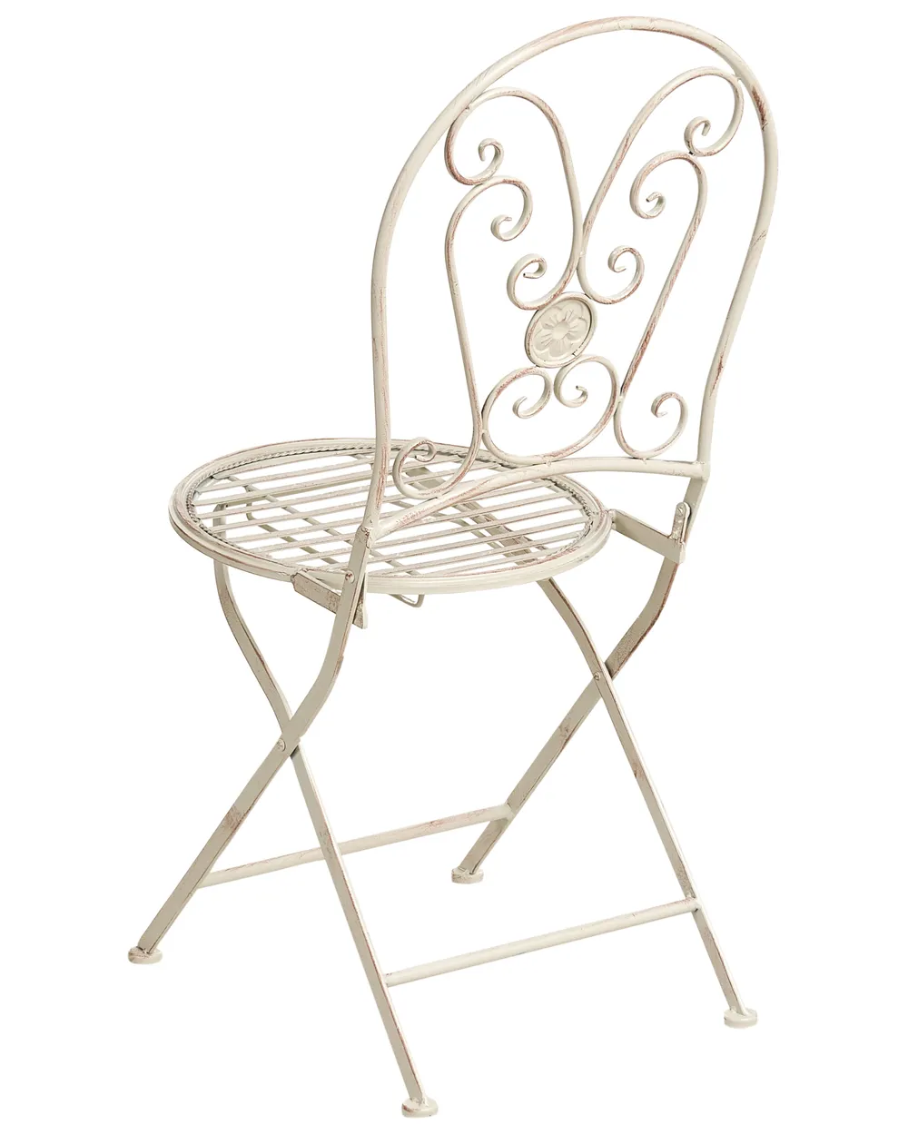 Set of 2 Garden Chairs COGGIA Folding Metal Light Beige_1002609