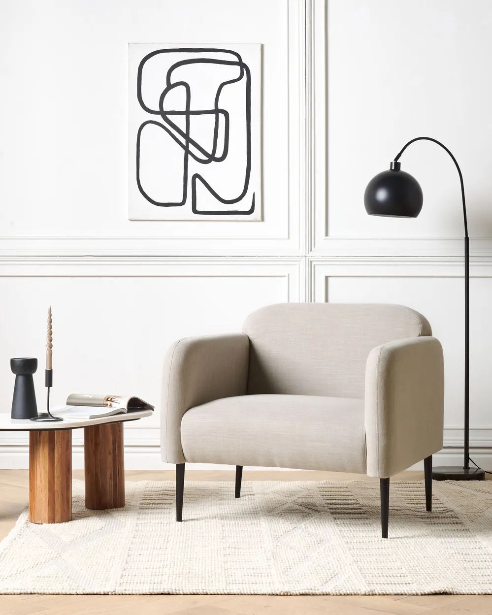 Armchair STOUBY Linen Taupe
