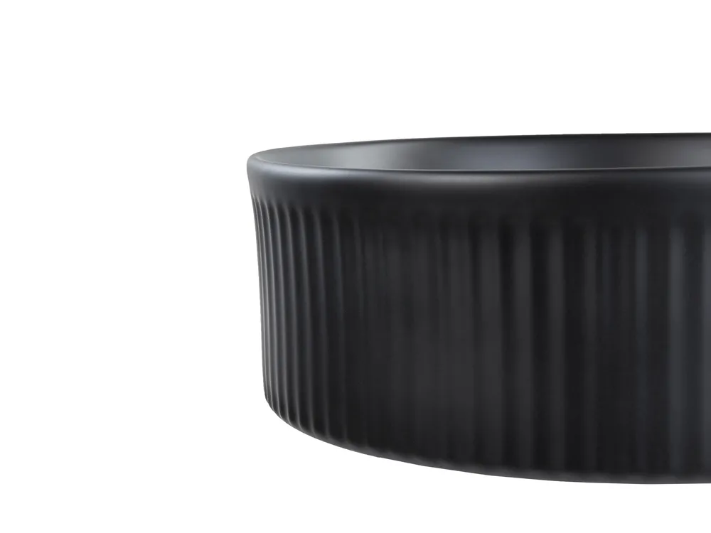Countertop Basin GELDO ⌀ 370 mm Ceramic Black_922372