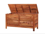 Storage Box RIVIERA 130 cm 48 cm Acacia Wood Brown_822986