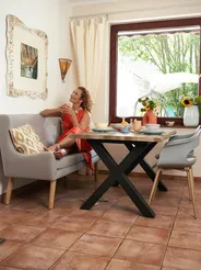 Extending Dining Table BRONSON Dark Brown 140/180 cm 90 cm_832281