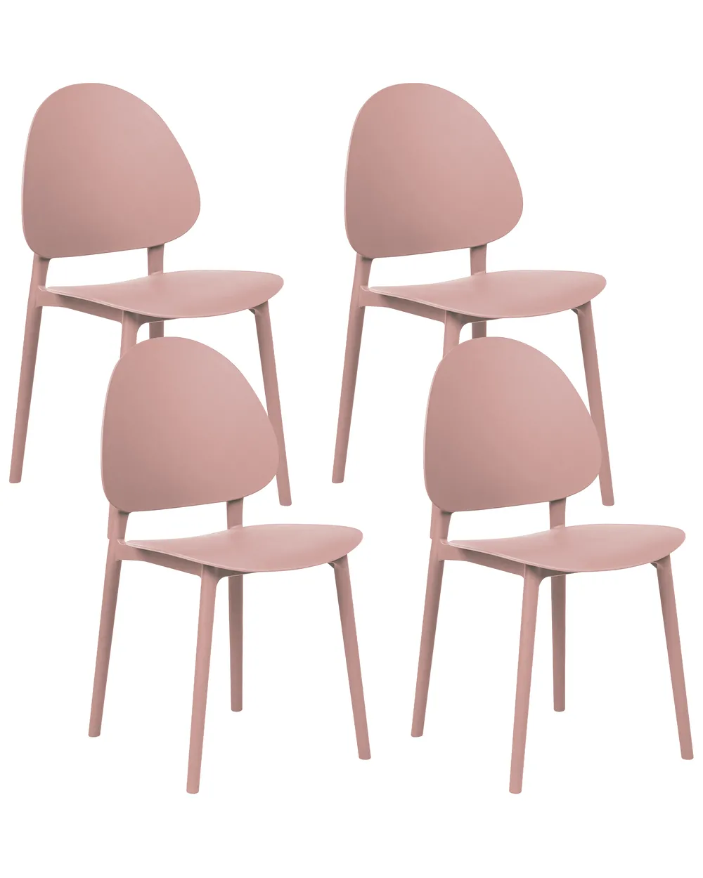 Set of 4 Garden Chairs CEARA Pink