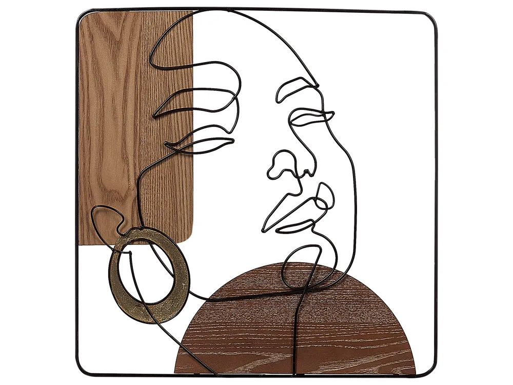 Wall Decor CALIFORNIUM Metal 50 cm Brown