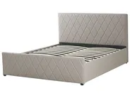 Ottoman Bed ROCHEFORT Faux Leather Taupe 180 x 200 cm (EU Super King)_786493