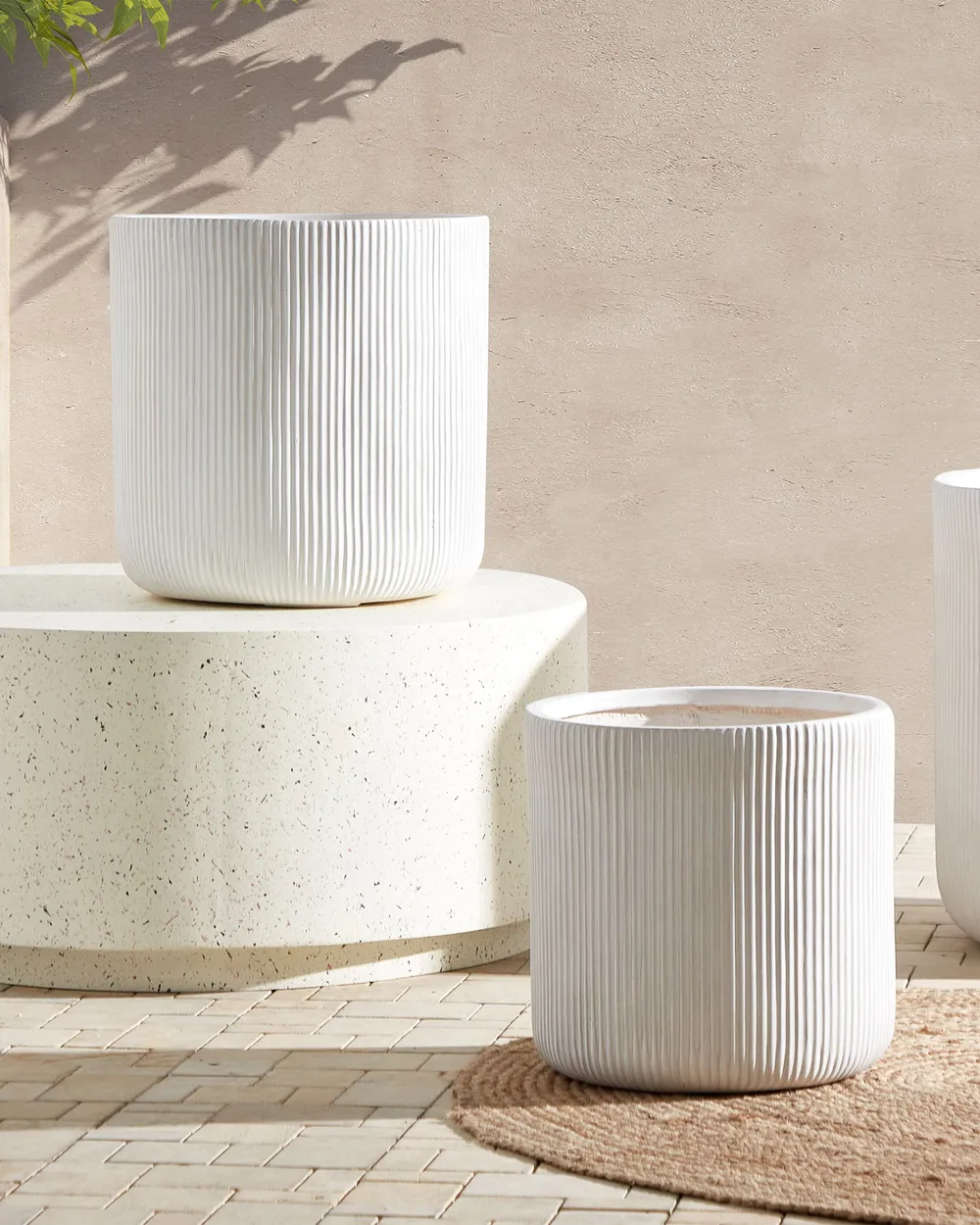 Plant Pot OREOI 37 cm Off-White
