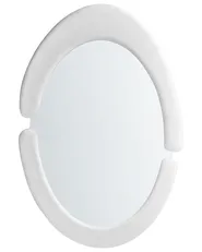 Wall Mirror MASSAY 53 cm 90 cm Velvet White_946211
