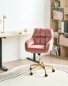 Desk Chair PALMDALE Velvet Pink