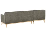 Corner Sofa 3 Seater SIMOS Corduroy Dark Green Right Hand_896922