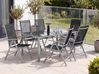 Garden Dining Set 6 Seater CATANIA Black