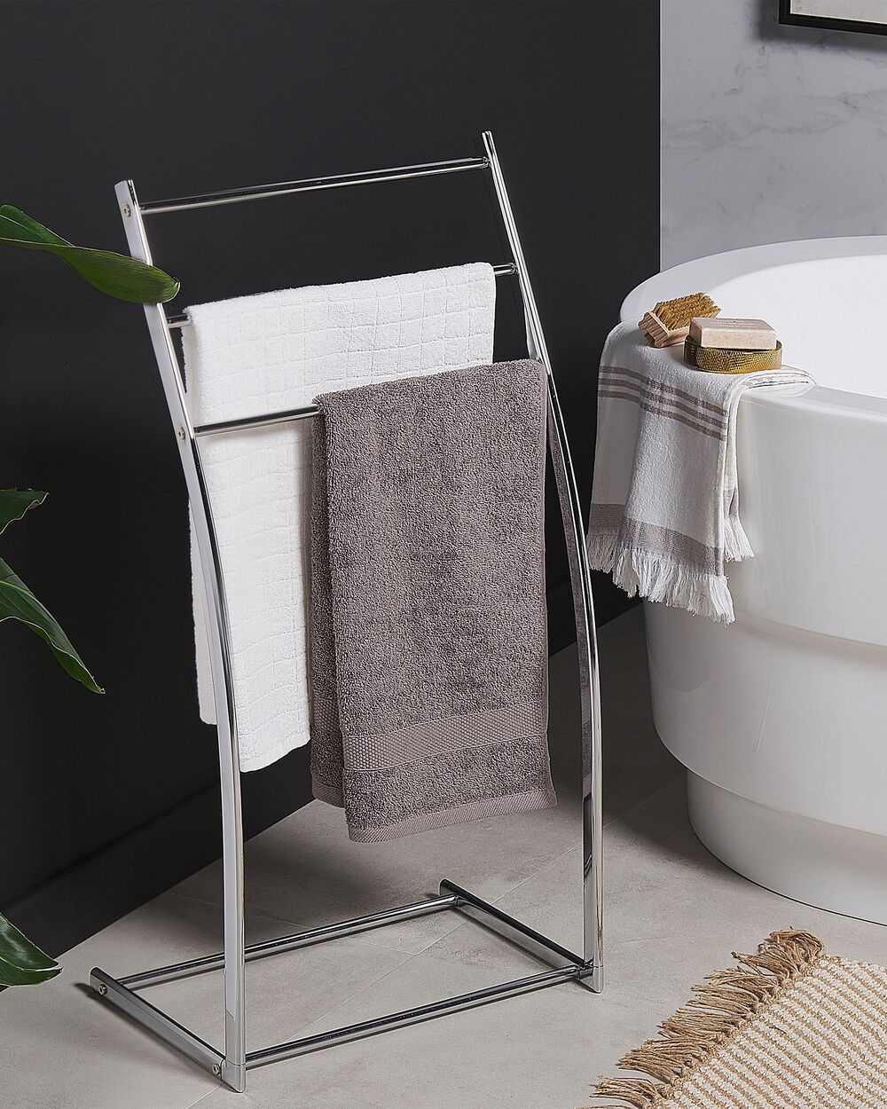 Handduksställ AMBIL Metall Silver
