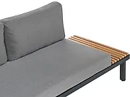 Garden Lounge Set with Table 5 Seater FIVIZZANO Acacia Wood Dark Grey_1161101