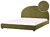 Bed Boucle VAUCLUSE 180 x 200 cm (EU Super King) Olive Green