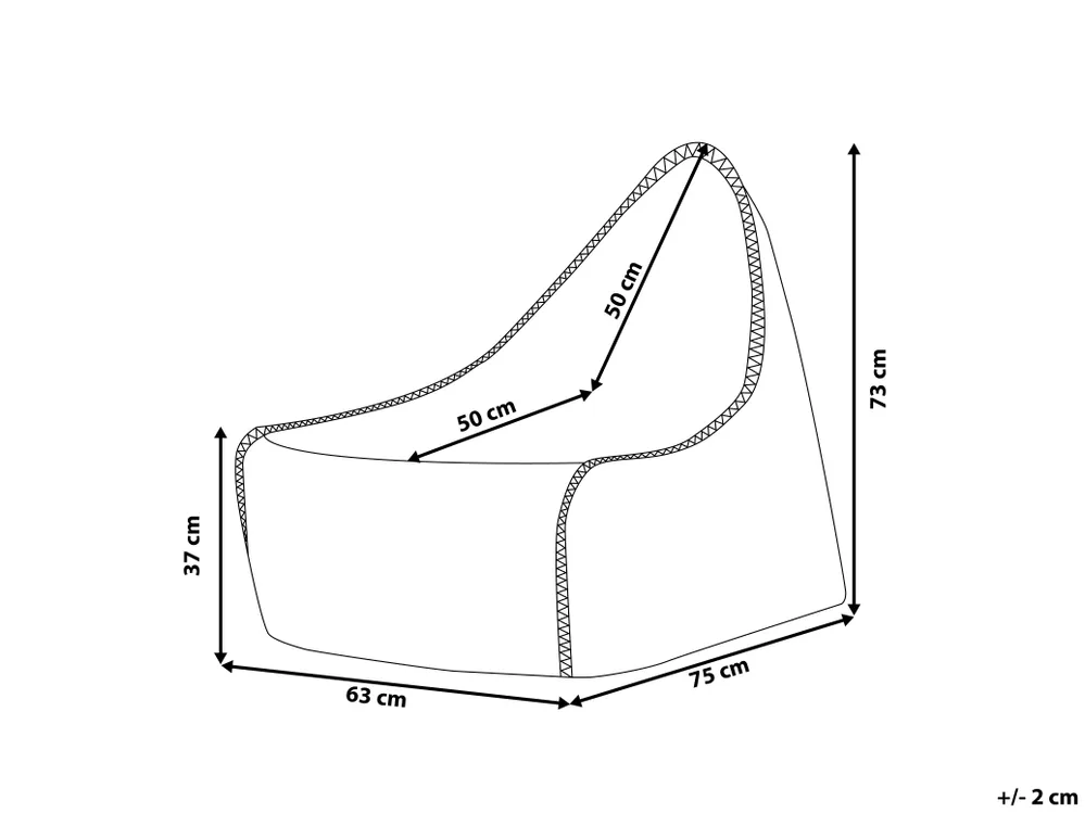 Bean Bag Cover DROP 63 cm 75 cm Silver_1169209