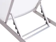 Sun Lounger FOSSATO Reclining Metal White_781116