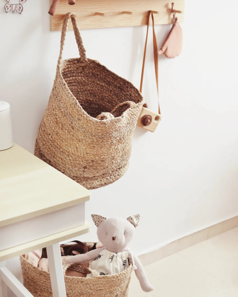 Set med 2 korgar KAELLA Jute Beige_846508