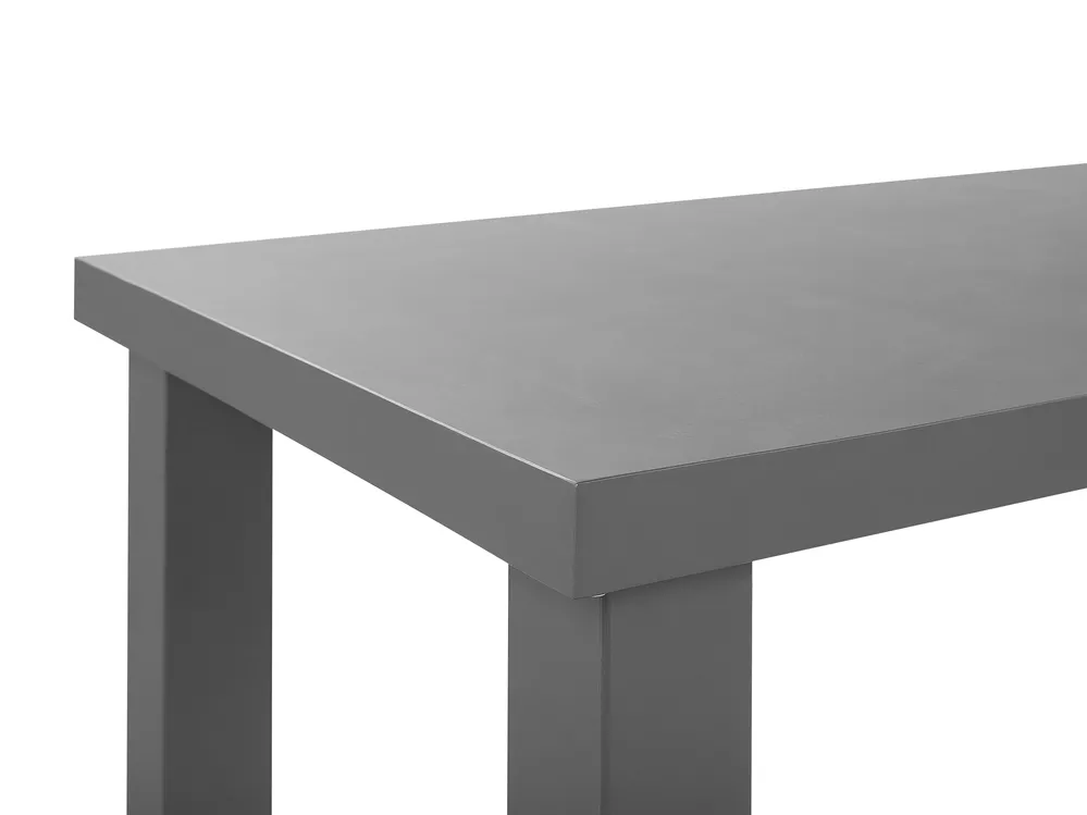 Garden Dining Set with Benches and Stools 6 Seater TARANTO Concrete Grey_775884