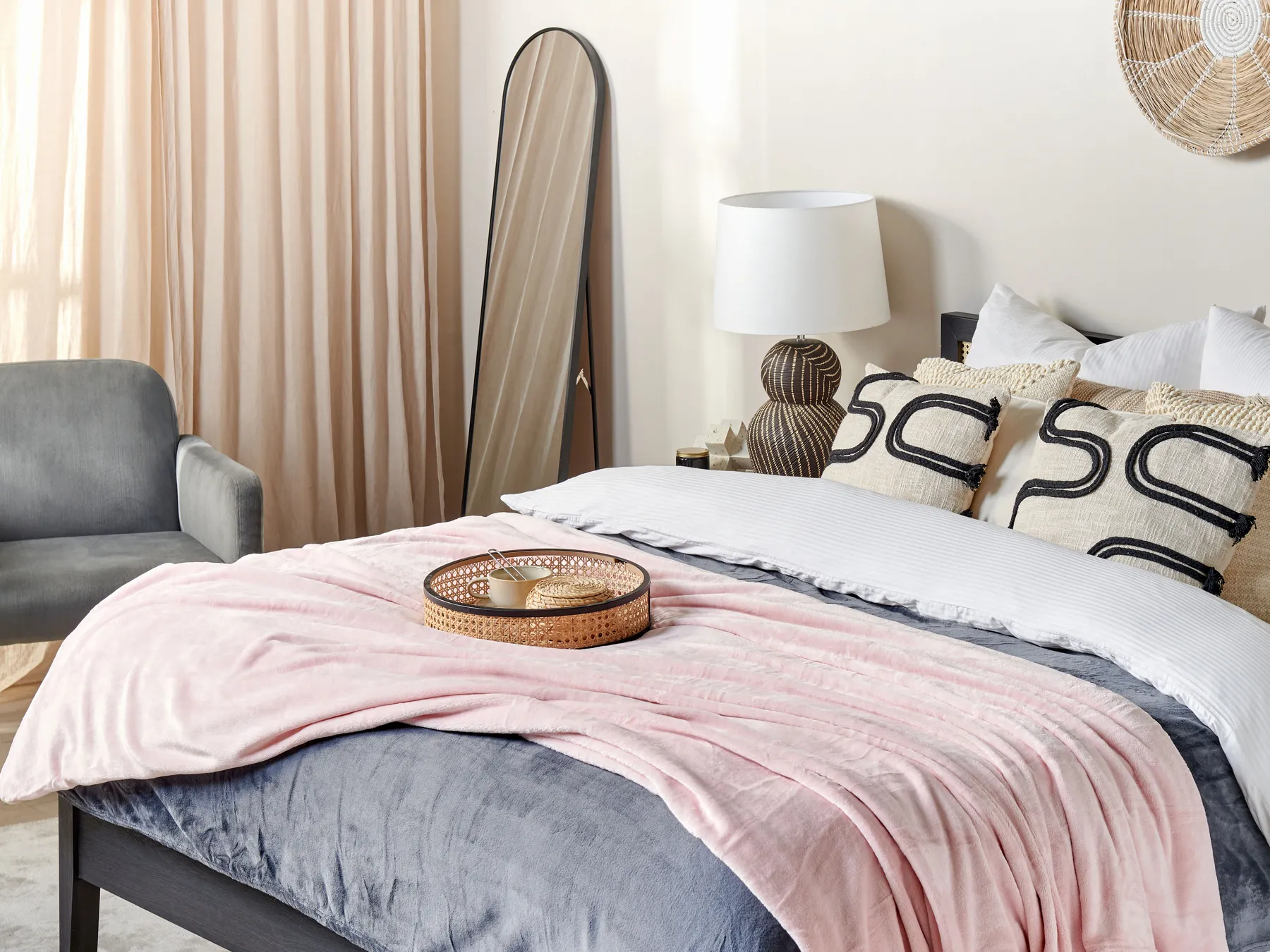 Blanket BAYBURT 200 x 220 cm Pink_851113