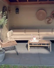 Garden Sofa 4 Seater LORETELLO Beige_978305