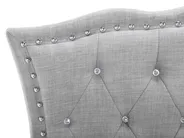 Ottoman Bed METZ Fabric Light Grey 90 x 200 cm (EU Single)_799479