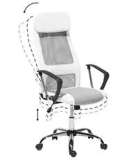 Office Chair PIONEER Faux Leather White_754913