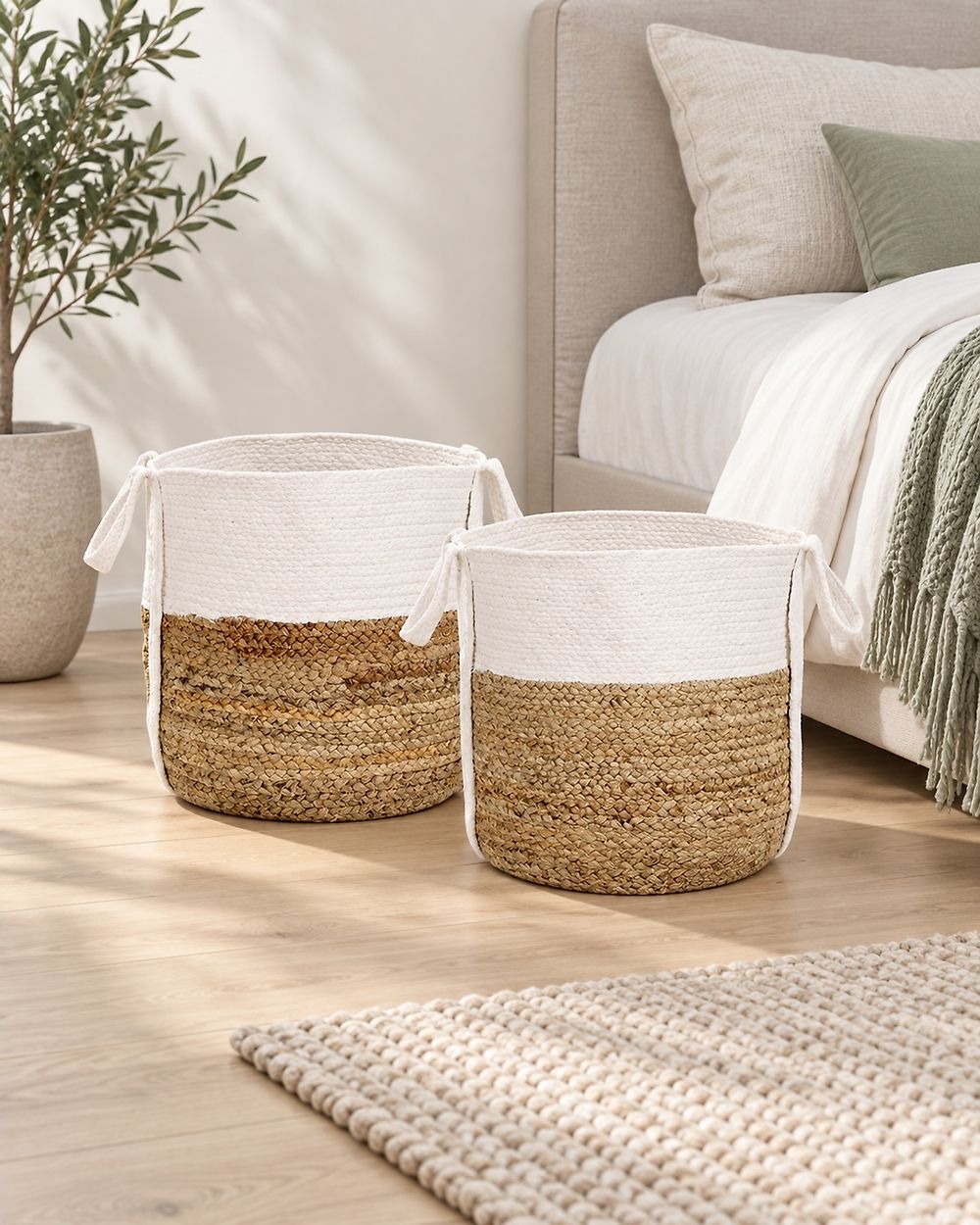 Set med 2 korgar BELLPAT Jute Naturlig