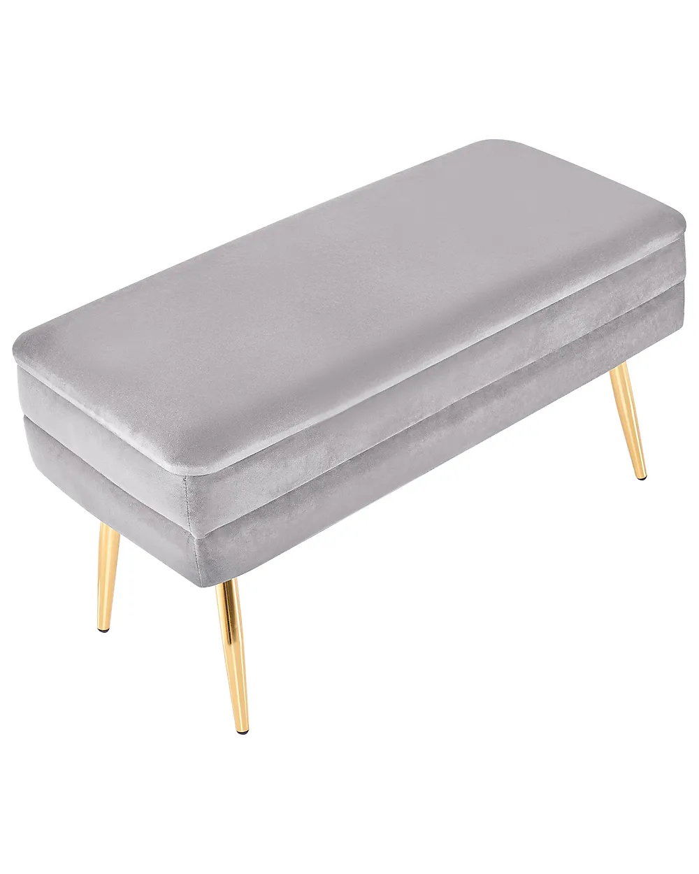Upholstered Storage Bench DURHAM Velvet Grey_1194809