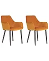 Ruokatuolisetti 2 kpl WELLSTON Sametti Oranssi