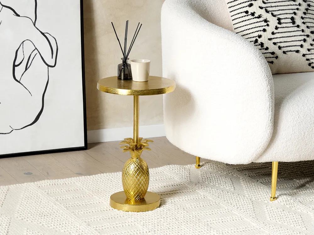 Side Table PANNOUVRE Metal Gold