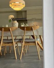 Ruokatuolisetti 2 kpl LYNN Puu Vaaleanruskea/harmaa_981333