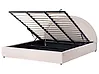 Ottoman Bed MOUZON Fabric Light Beige 180 x 200 cm (EU Super King)