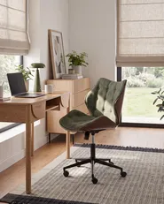 Skrivbordsstol LOMPOC Chenille Mörkgrön_1131767
