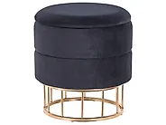 Storage Pouffe ELGIN Velvet Black_1186304