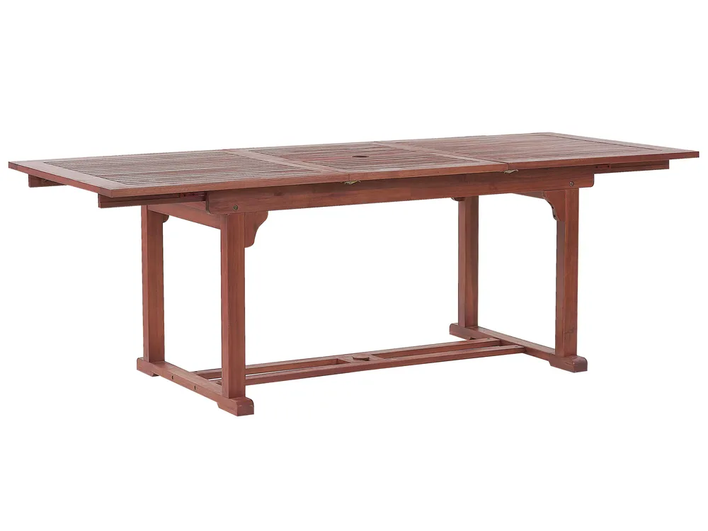 Extending Garden Dining Table TOSCANA 160/220 cm 90 cm Acacia Wood Dark Brown