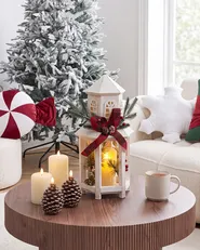 LED-lykta SAVIVESI 38 cm Julmotiv Vit_1028255