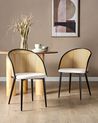 Set of 2 Dining Chairs CORNELL Metal Black
