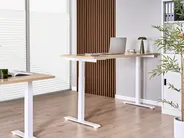 Työpöytä sähkösäädettävä DESTINES 160 cm 72 cm Vaaleanruskea/valkoinen_1000301