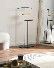 Klädhängare PIPOON med hyllor Svart_1058328