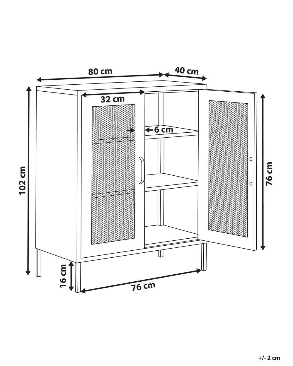Cabinet WAKATIPU Metal Red_826073