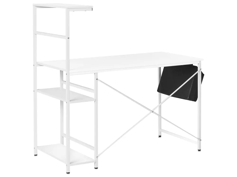 Työpöytä ARAMINGO 120 cm 60 cm säilytystila Valkoinen_1044320