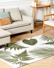 Rug BARZAH Green 140 x 200 cm Cotton_854012