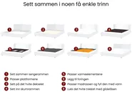 Vannseng Fløyel AVALLON 140 x 200 cm Grå_1020676
