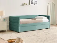 Daybed with Storage MARRAY Velvet Mint Green 90 x 200 cm (EU Single)_1022001