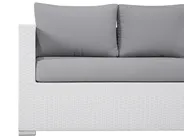 Ulkosohvaryhmä pöydällä 8-istuttava XXL modulaarinen Polyrottinki Valkoinen Oikea_705590