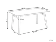 Dining Table VARLEY Natural Ash Wood 150 cm 90 cm_897126